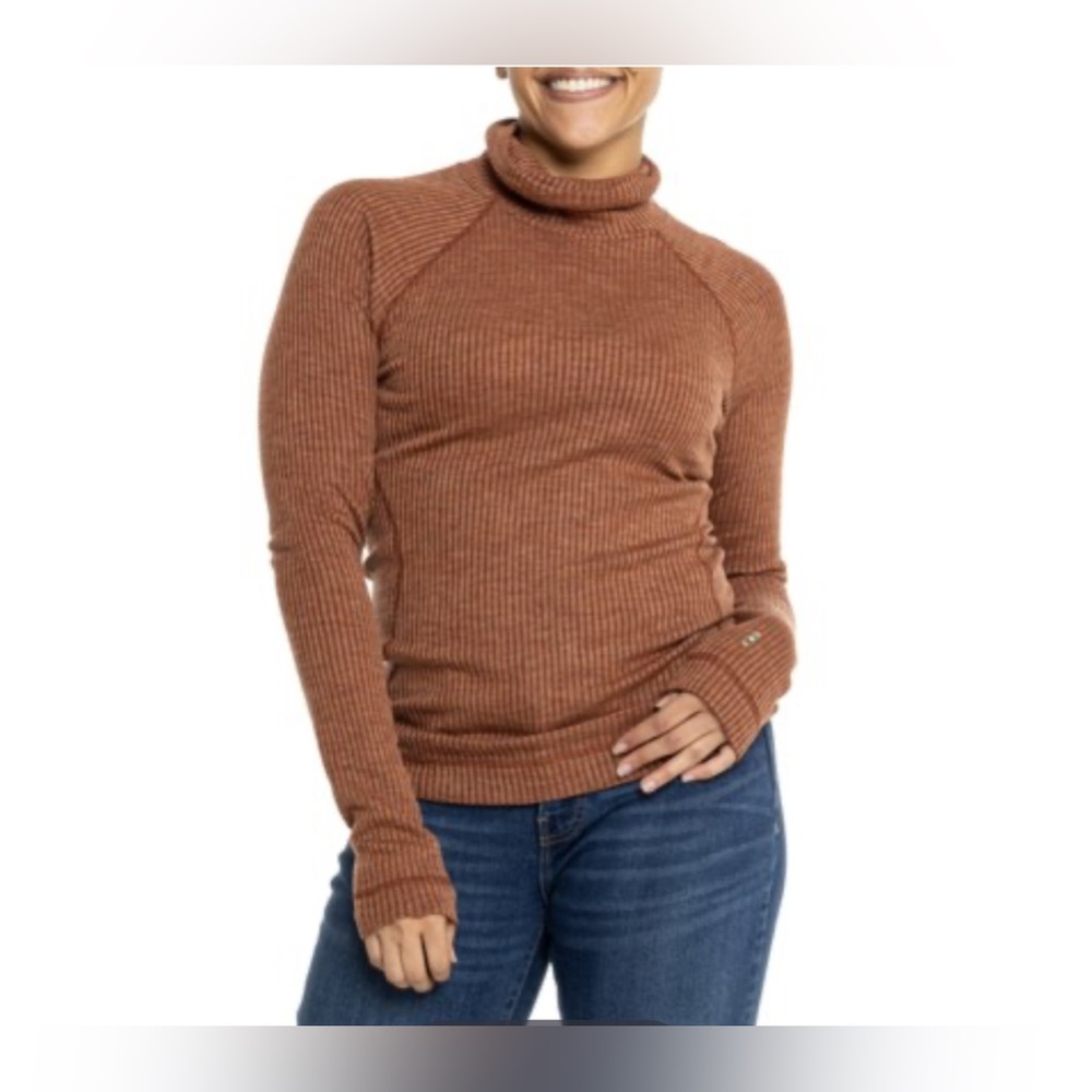 SmartWool Thermal Ribbed Base Layer Turtleneck Merino Wool Long Sleeve
